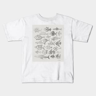 fish inkings silver Kids T-Shirt